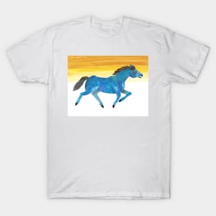 eric carle - Blue Horse Childrens T-Shirt